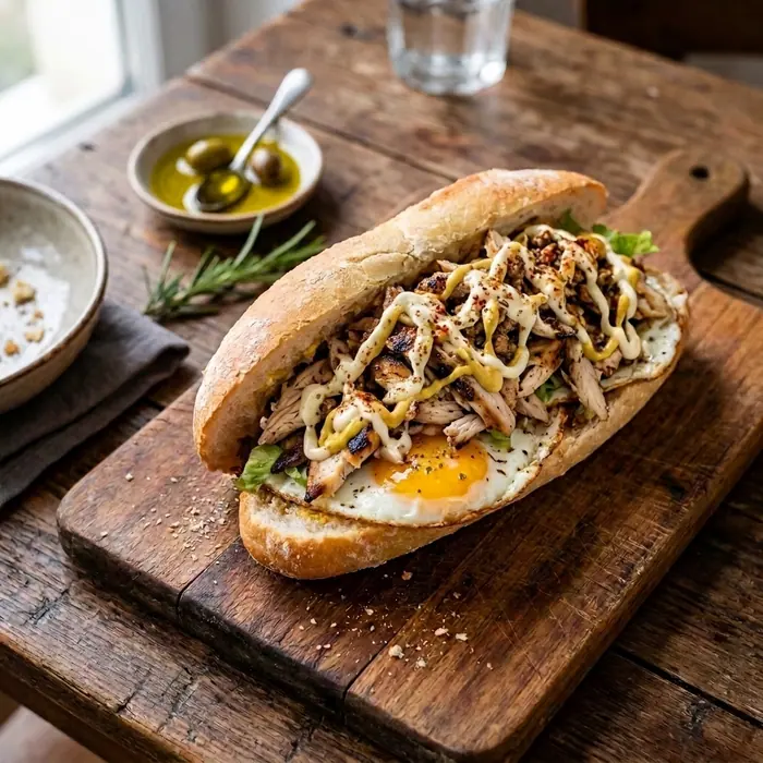Poulet Double — Fromage, frite, poulet double — Pizzeria ILYES Oran