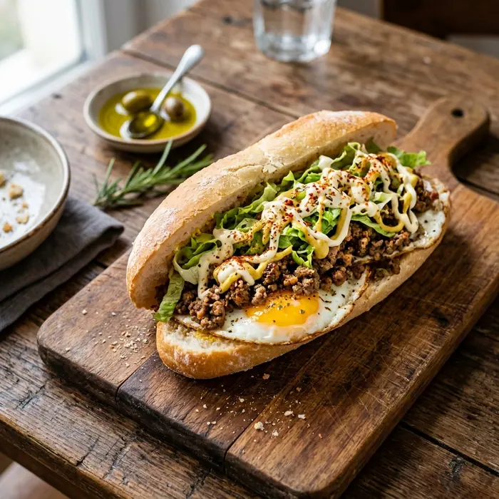 Spécial Simple — Frite, fromage, œuf, viande hachée — Pizzeria ILYES Oran