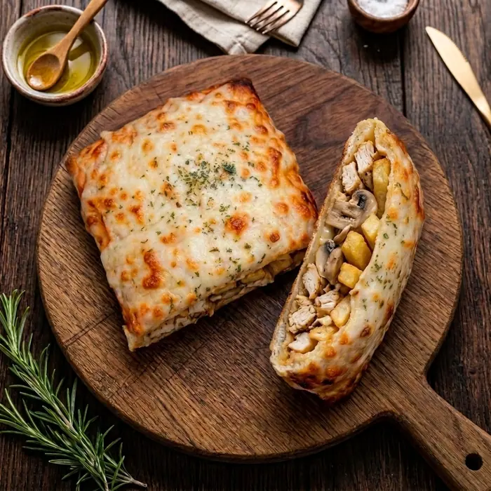 Tacos Indien — Frite, sauce fromage, poulet, champignon à la crème — Pizzeria ILYES Oran