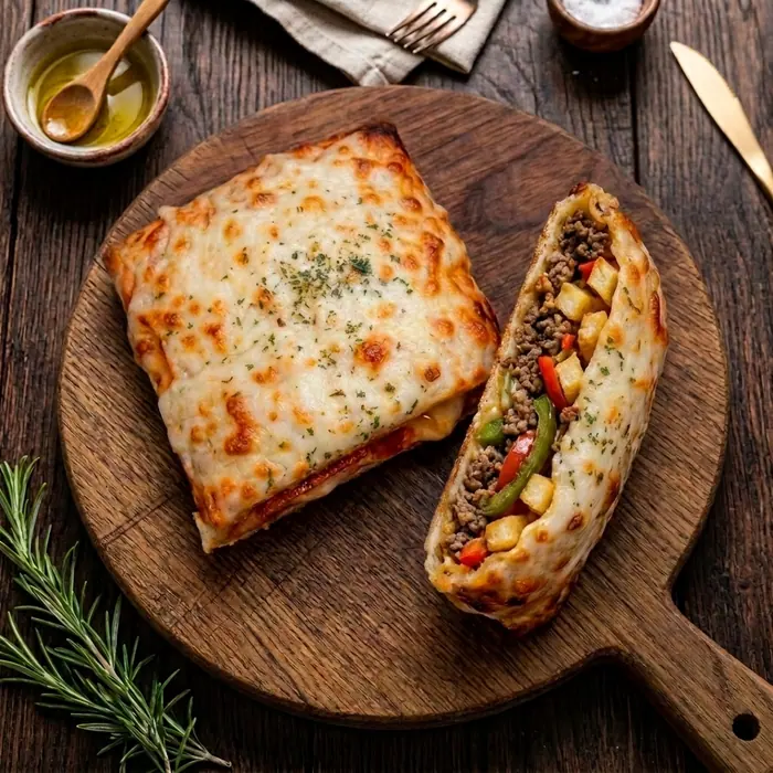 Tacos Mexicain — Frite, sauce fromage, viande hachée, poivre — Pizzeria ILYES Oran