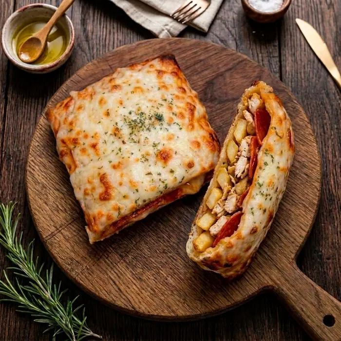 Tacos Parisien — Frite, sauce fromage, poulet, viande fumée — Pizzeria ILYES Oran